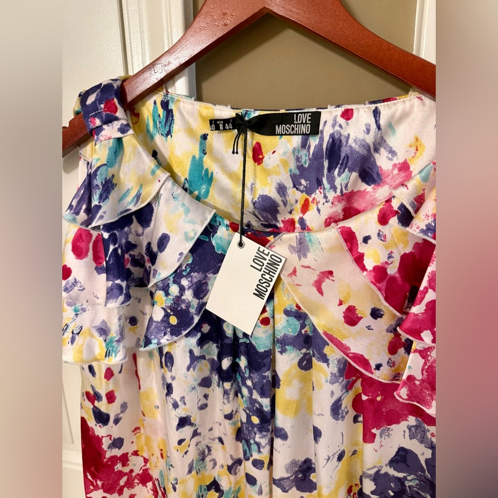 Colorful Ruffled Sleeveless Dress - Picture 7 of 7